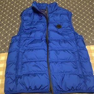 Michael Kors blue down puffer vest, size M